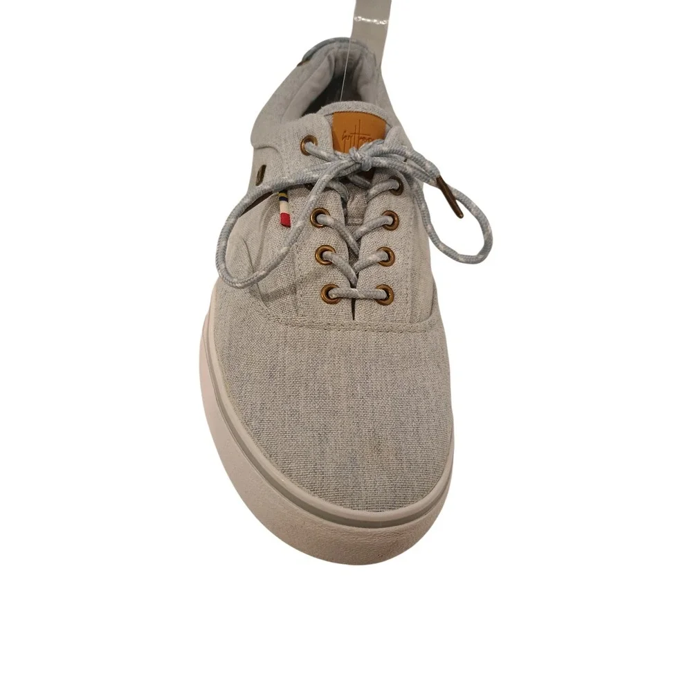 Guy Harvey Men's Ghmatlant Blue Canvas Lace‎ Up Boat Beach Sneakers  Size 9.5